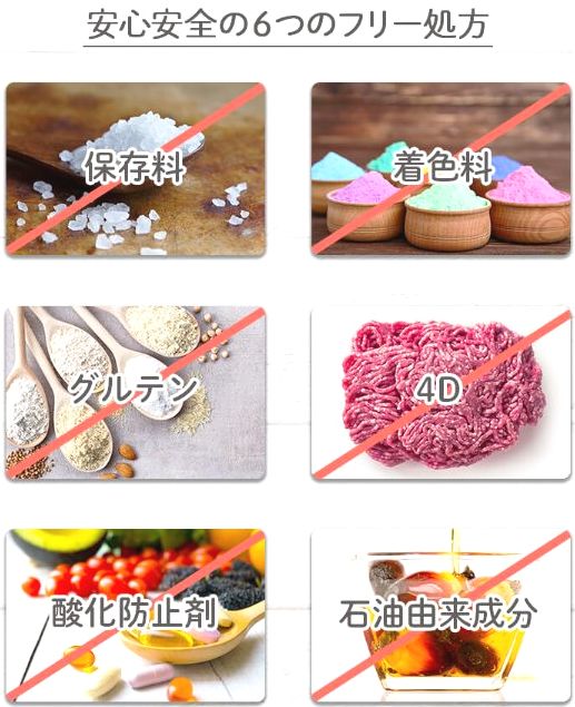 安心安全な 6つのフリー処方